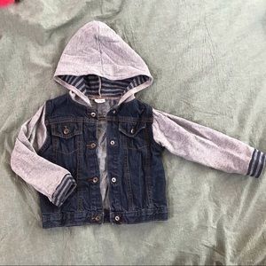 Wrangler 4T Jean Jacket Hoodie Toddler Boy Girl Denim Coat